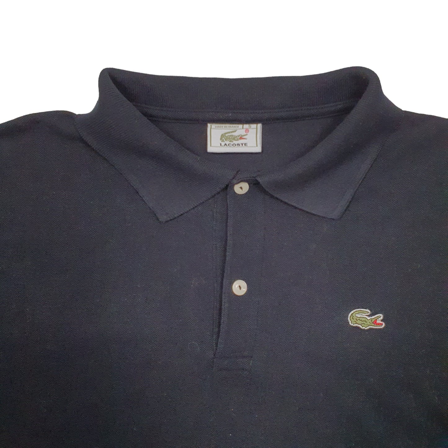 Mens Black Lacoste  Short Sleeve Polo Shirt