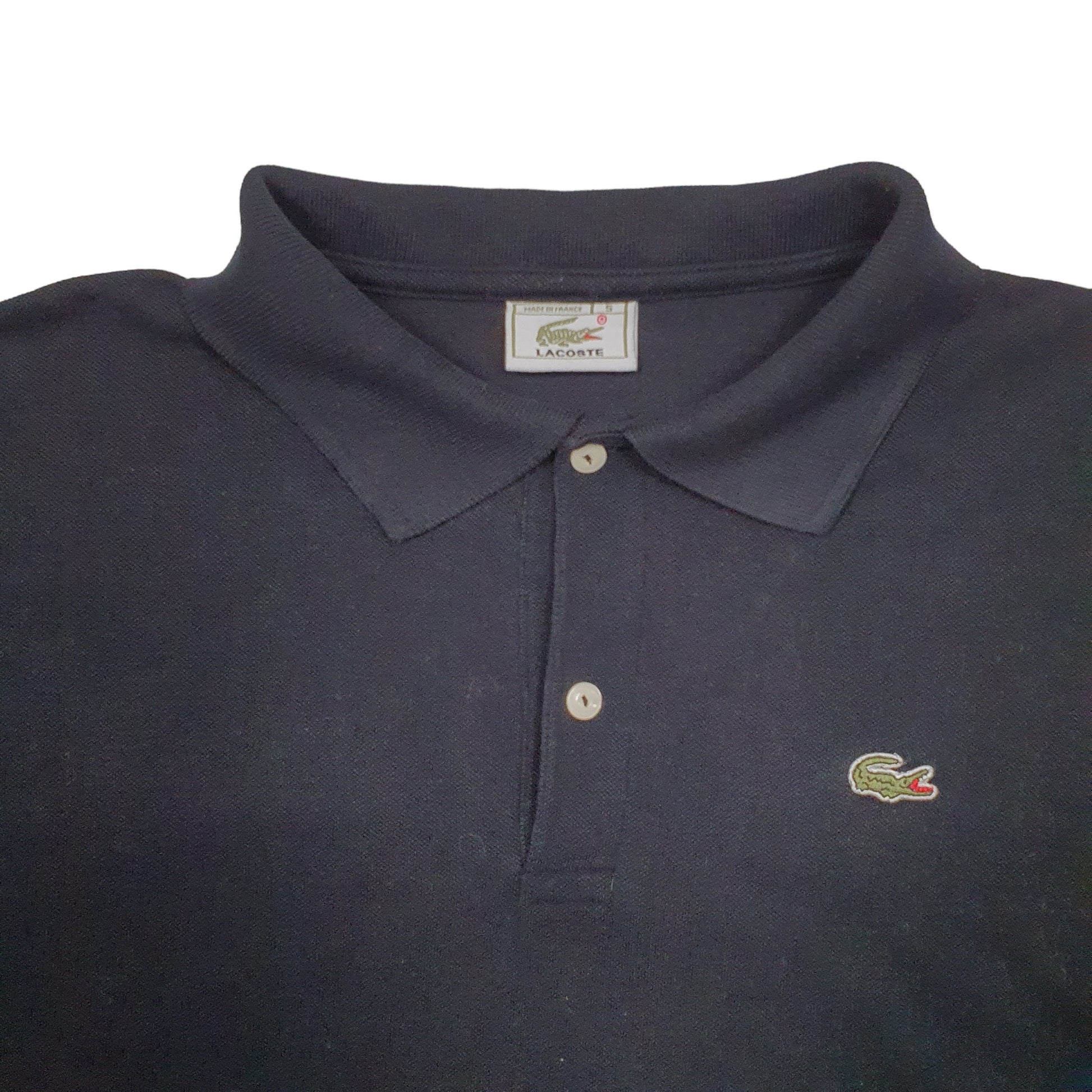 Mens Black Lacoste  Short Sleeve Polo Shirt