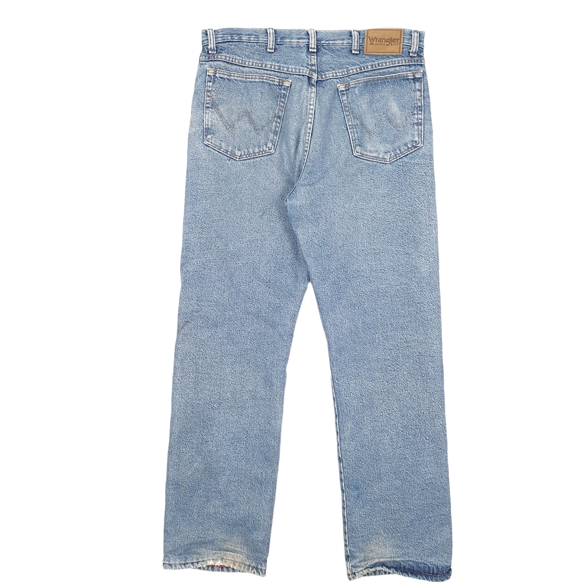 Mens Blue Wrangler Lined Insulated Casual JeansW34 L32