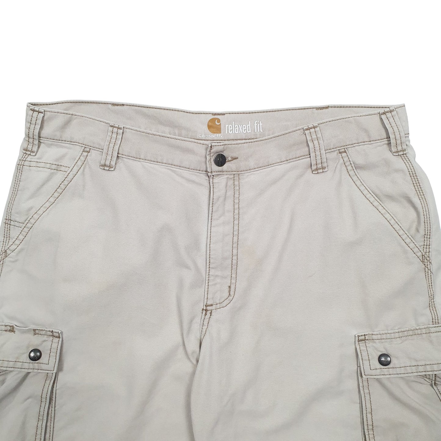 Mens Beige Carhartt Workwear Cargo Shorts
