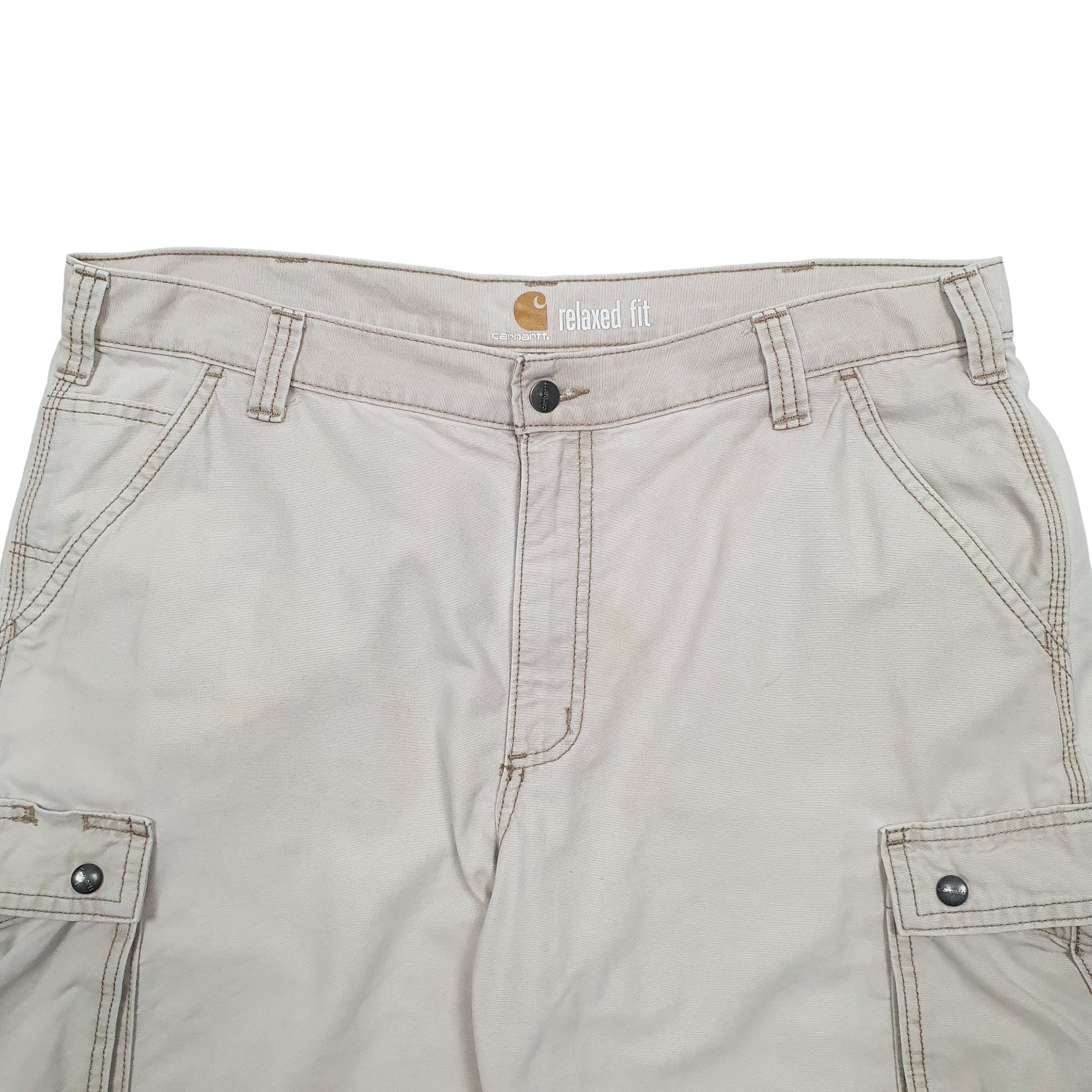 Mens Beige Carhartt Workwear Cargo Shorts