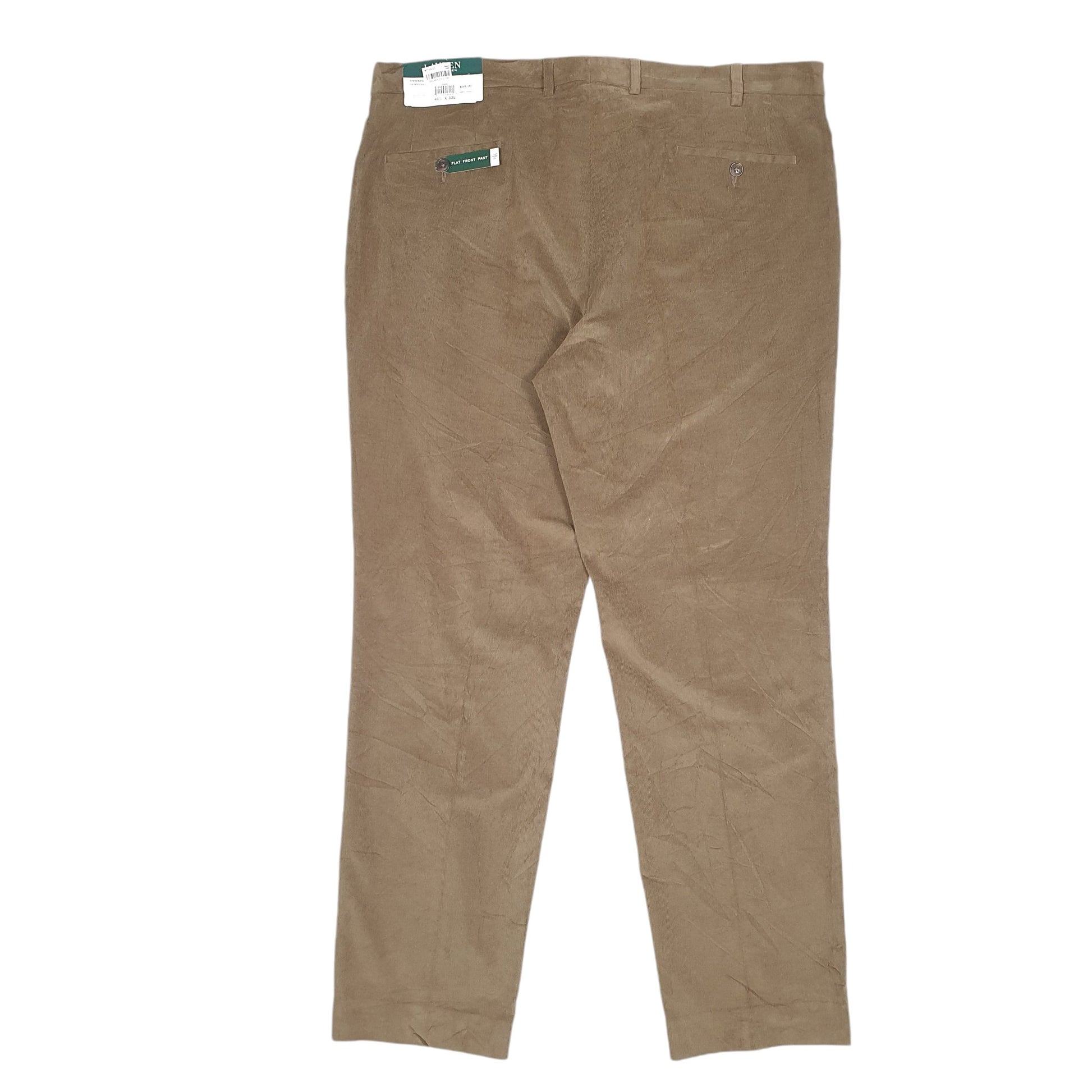 Mens Brown Lauren Ralph Lauren Flat Front Corduroy Trousers