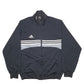 Mens Black Adidas Track Top Sport Full Zip Jumper