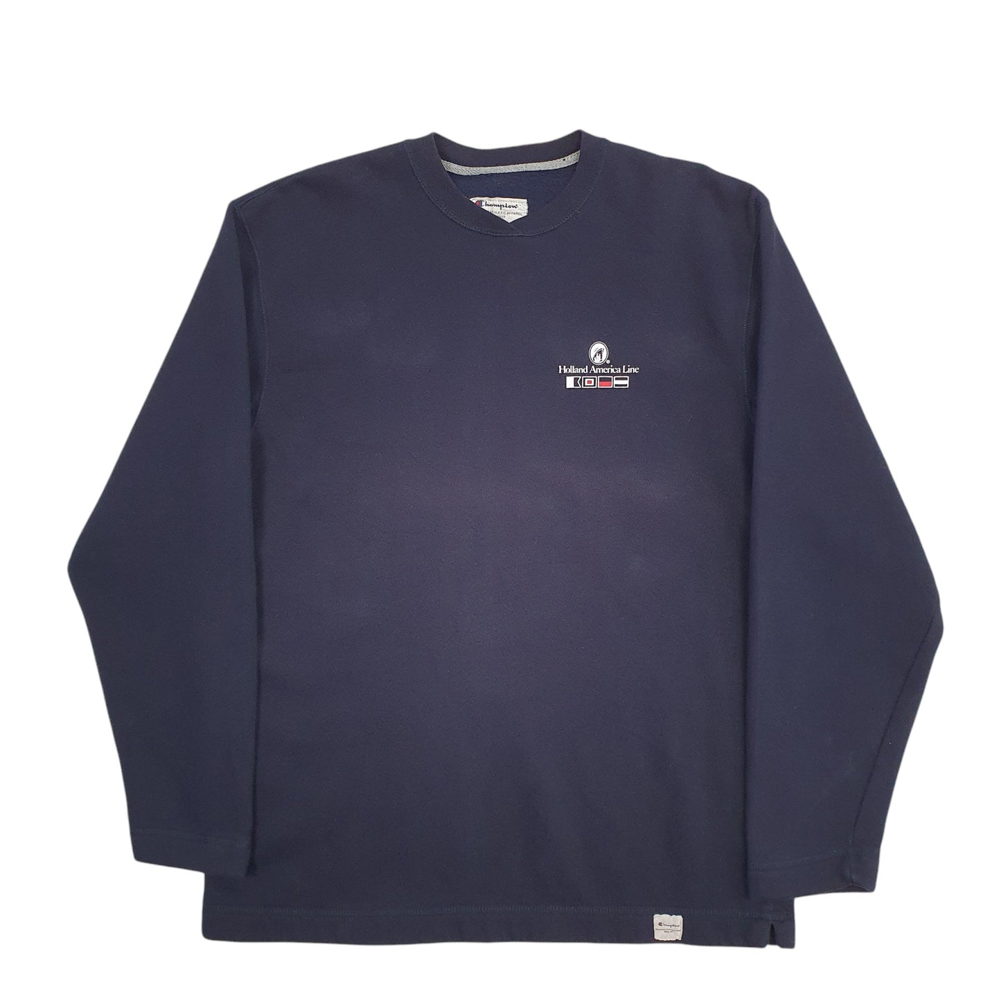 Mens Navy Champion Holland America Line Crewneck Jumper