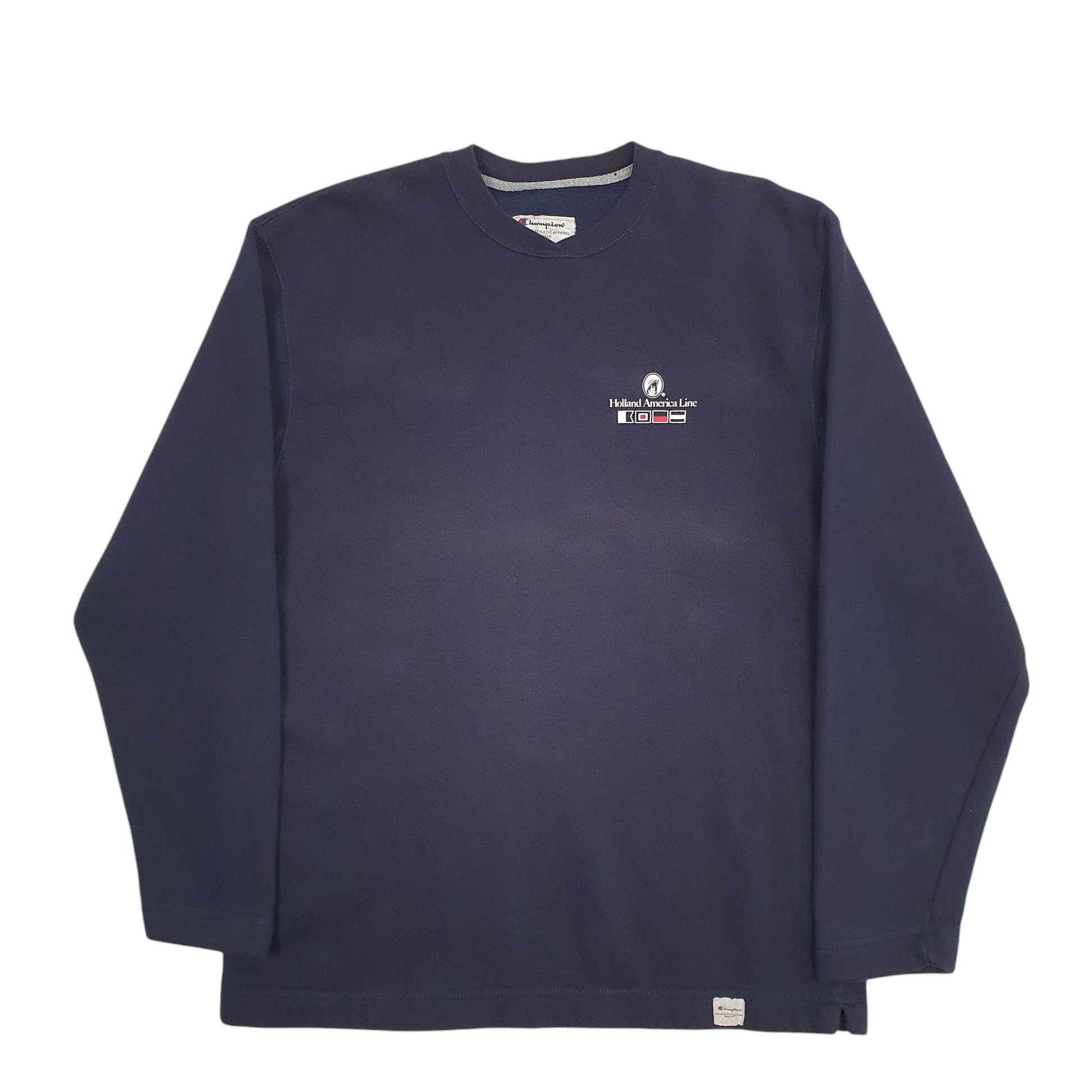 Mens Navy Champion Holland America Line Crewneck Jumper