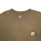 Mens Khaki Carhartt  Short Sleeve T Shirt
