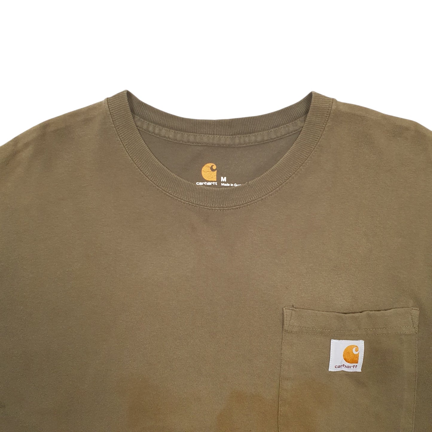 Mens Khaki Carhartt  Short Sleeve T Shirt