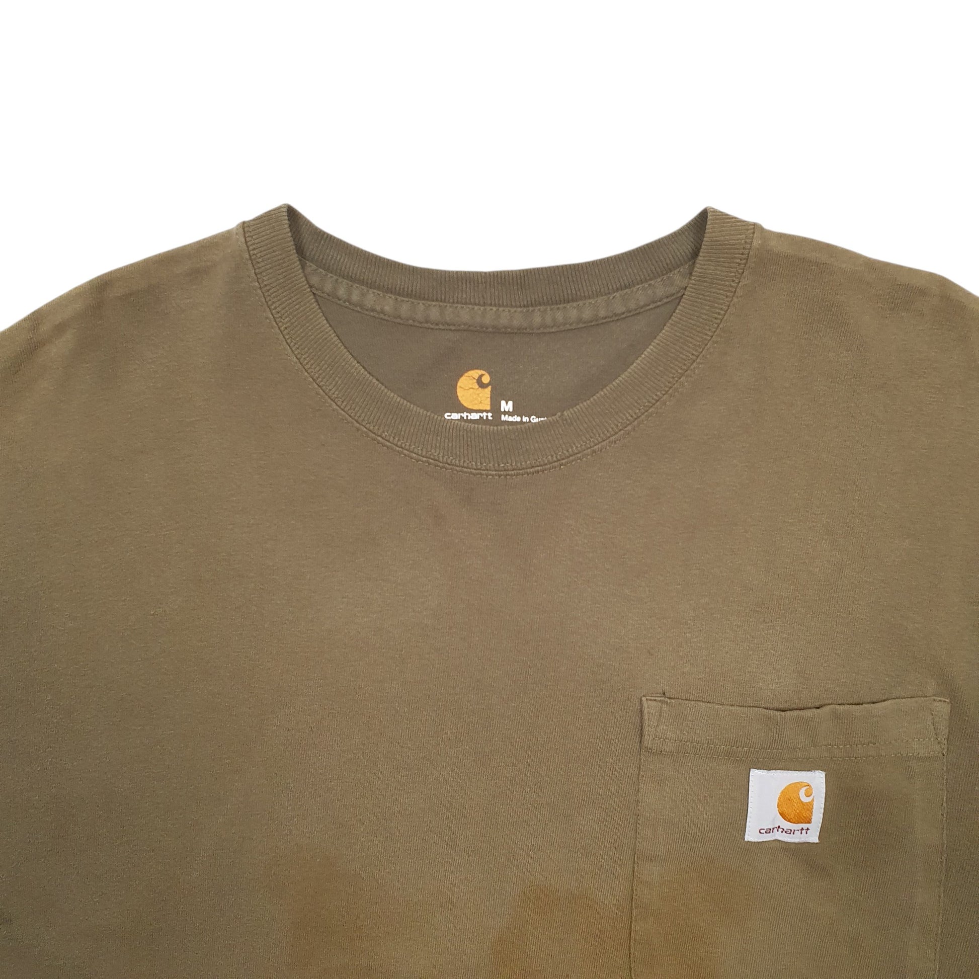 Mens Khaki Carhartt  Short Sleeve T Shirt