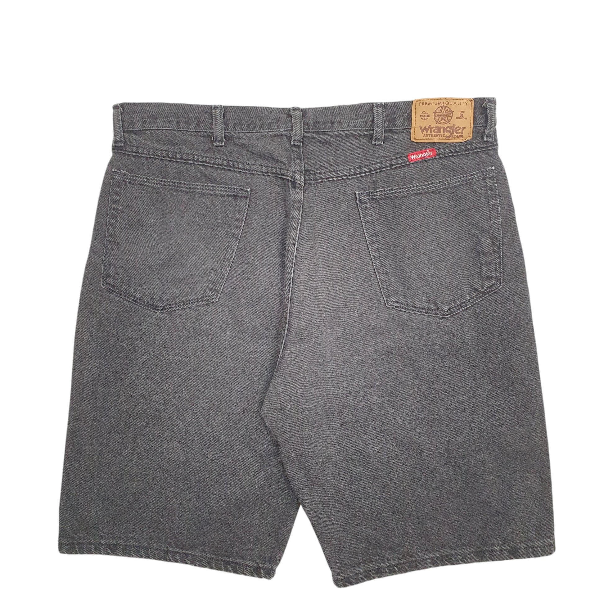 Mens Black Wrangler Denim Jeans Jorts Denim Shorts