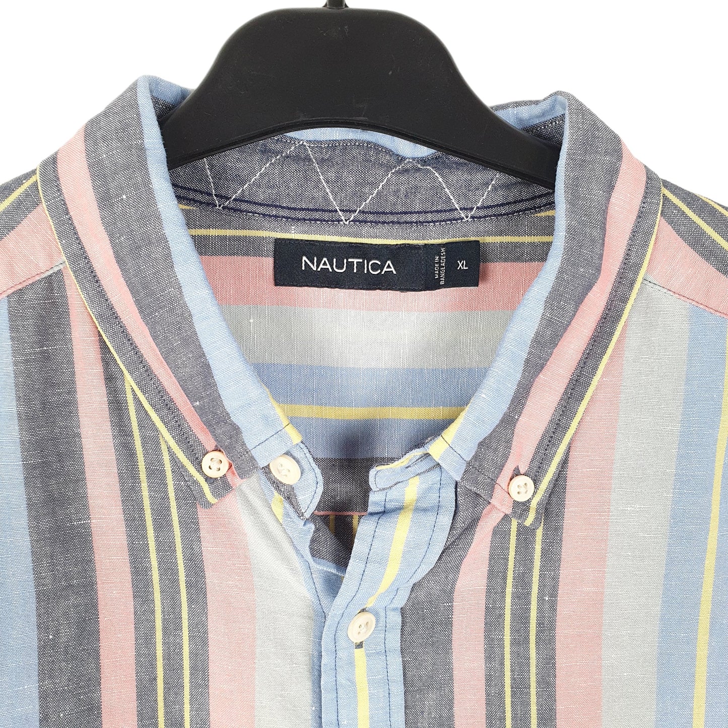 Mens Blue Nautica Blend Short Sleeve Shirt