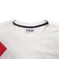 Womens White Fila Spellout Crewneck Jumper