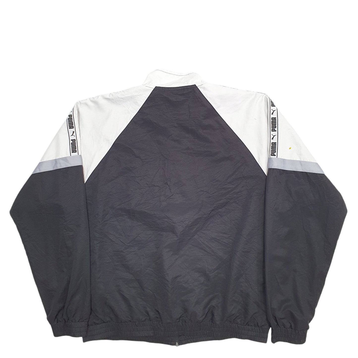 Mens Black Puma Track Top Tracksuit Full Zip Jumper