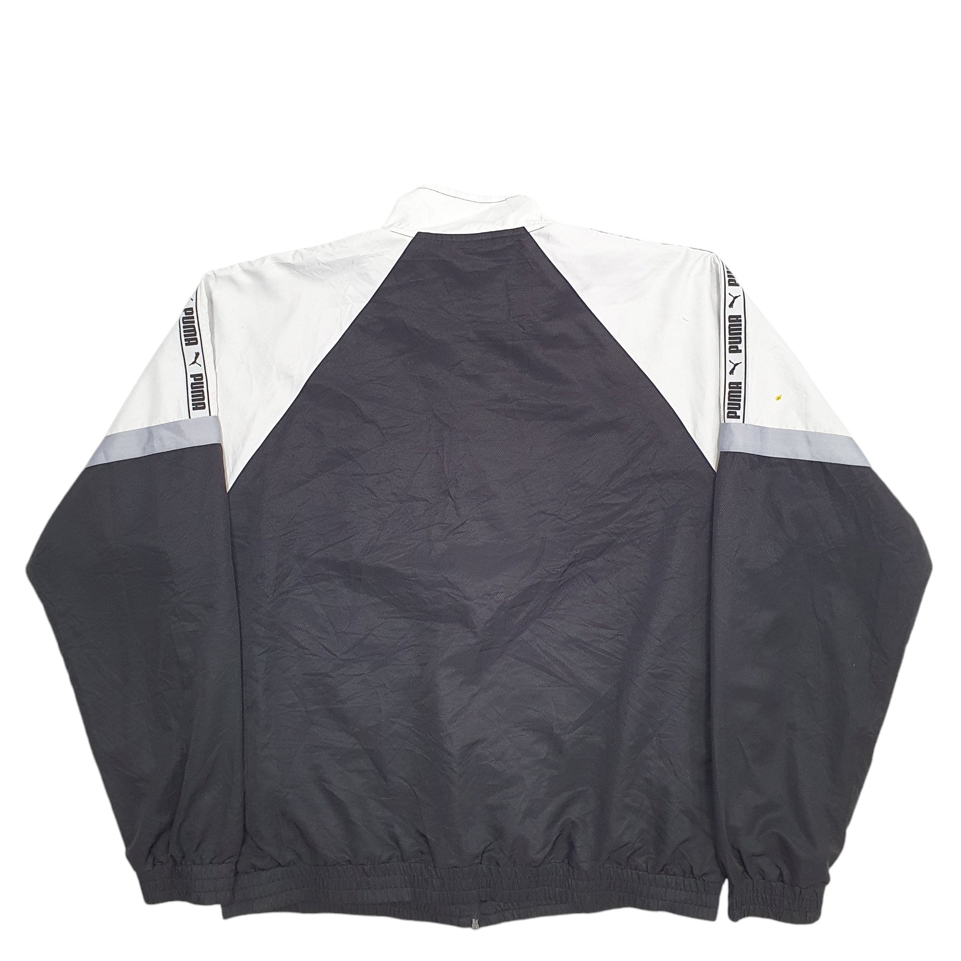 Mens Black Puma Track Top Tracksuit Full Zip Jumper