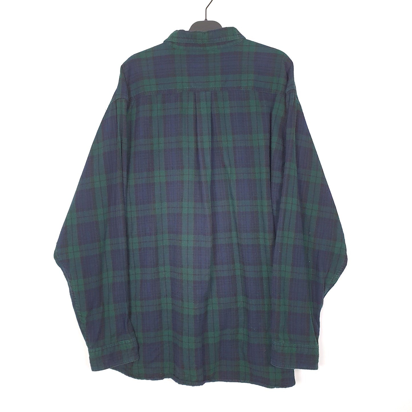 Mens Navy L.L.Bean Flannel Overshirt Long Sleeve Shirt