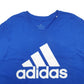 Mens Blue Adidas Spellout Short Sleeve T Shirt