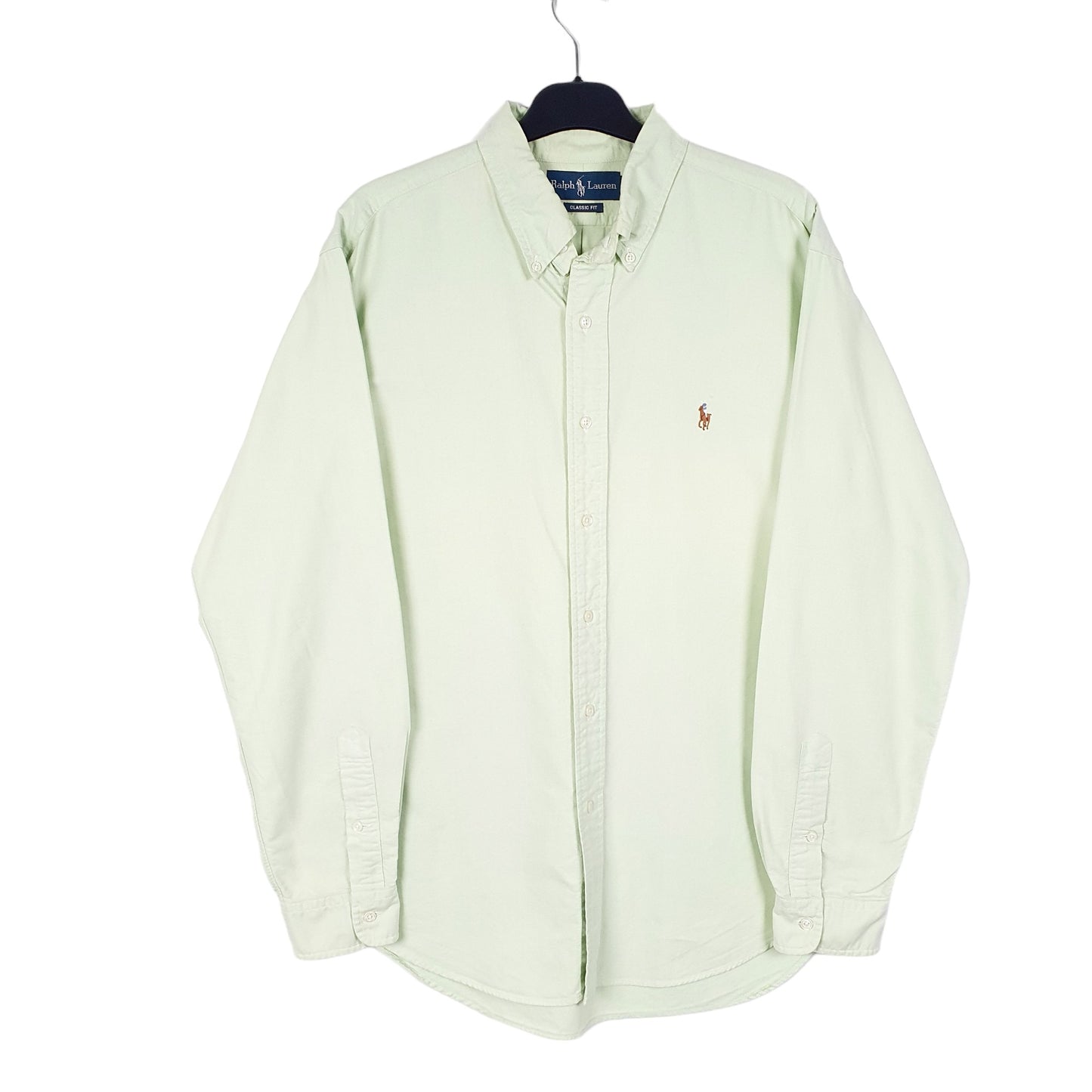 Mens Green Ralph Lauren Oxford Long Sleeve Shirt