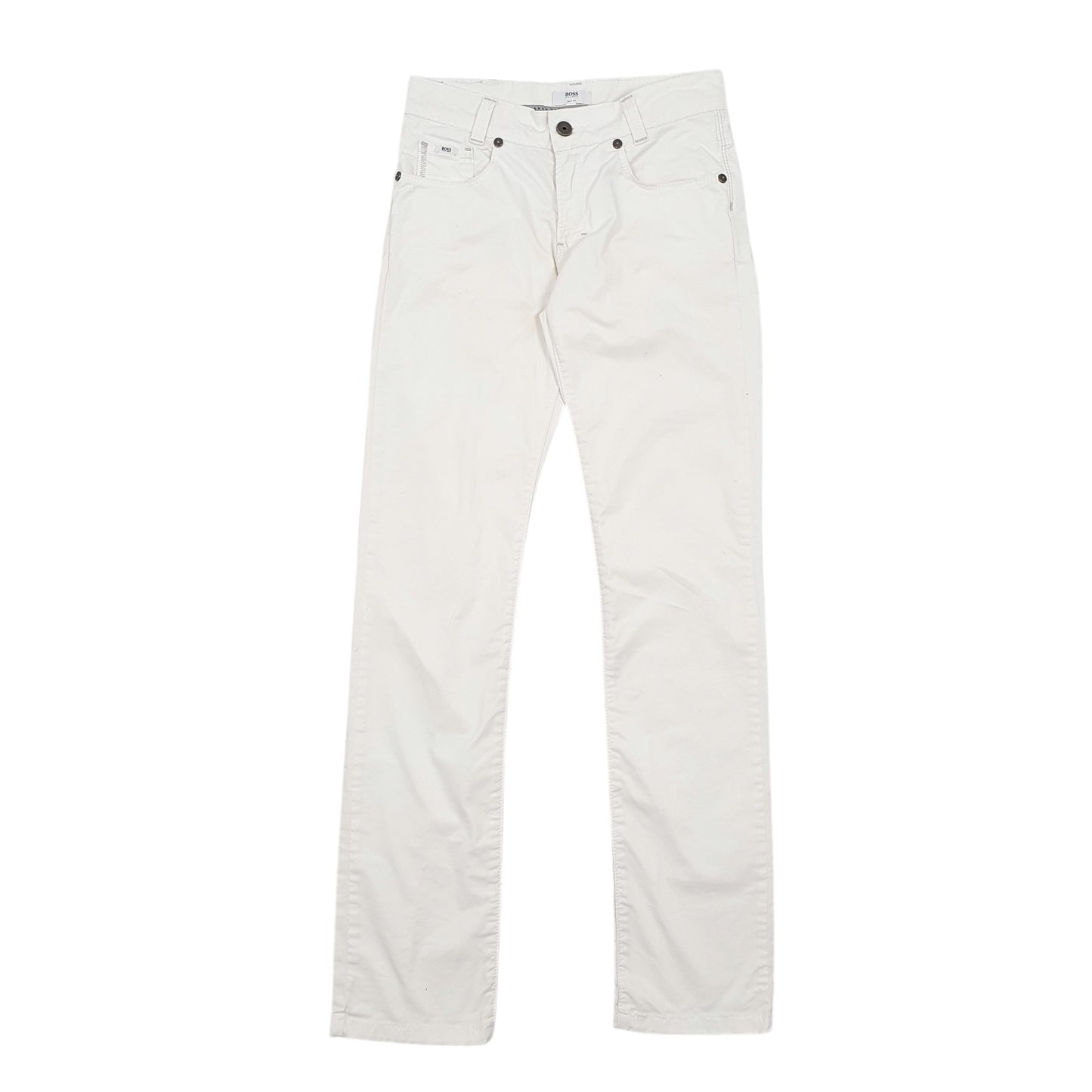 Womens White Hugo Boss  Chino Trousers