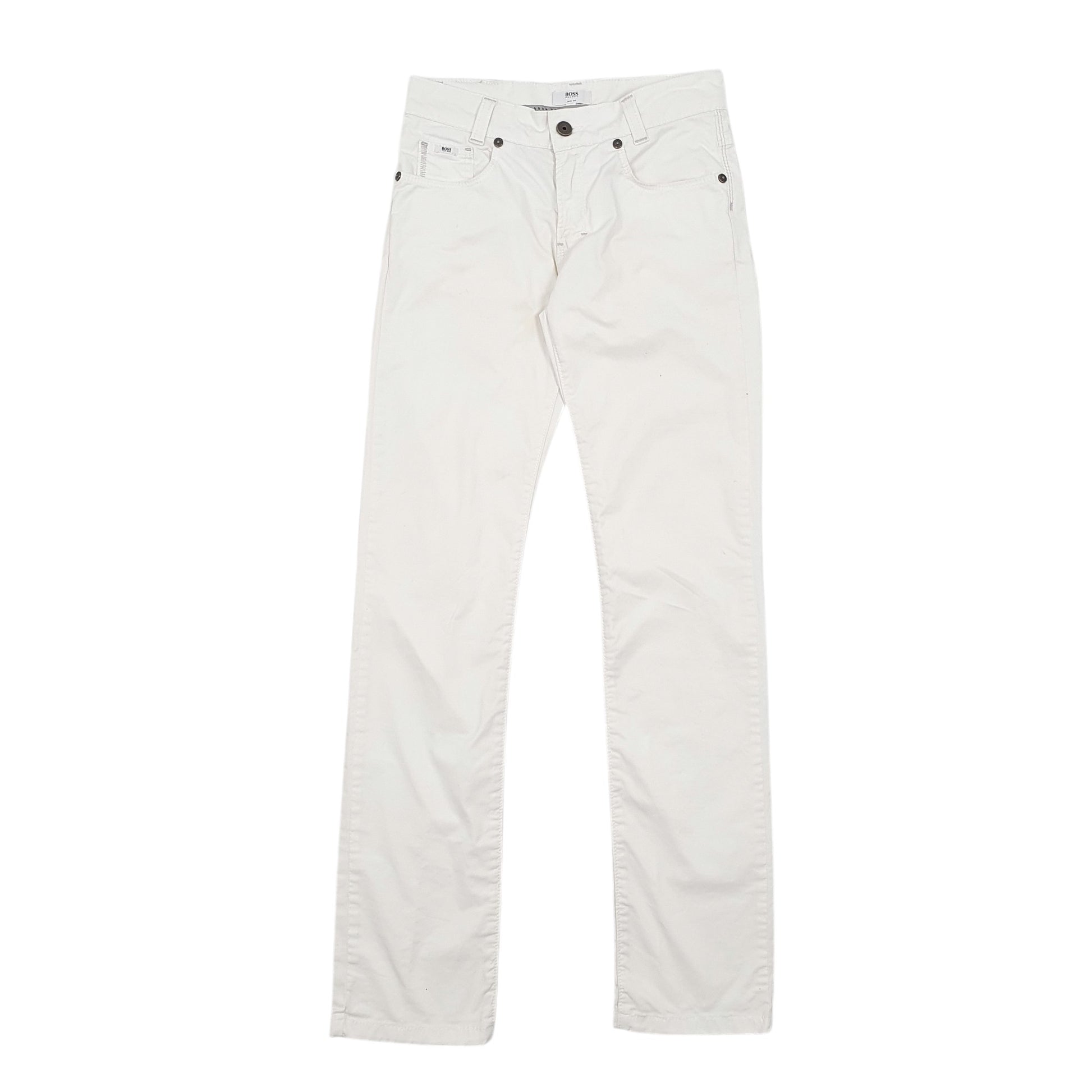 Womens White Hugo Boss  Chino Trousers