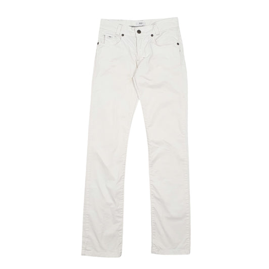 Womens White Hugo Boss  Chino Trousers