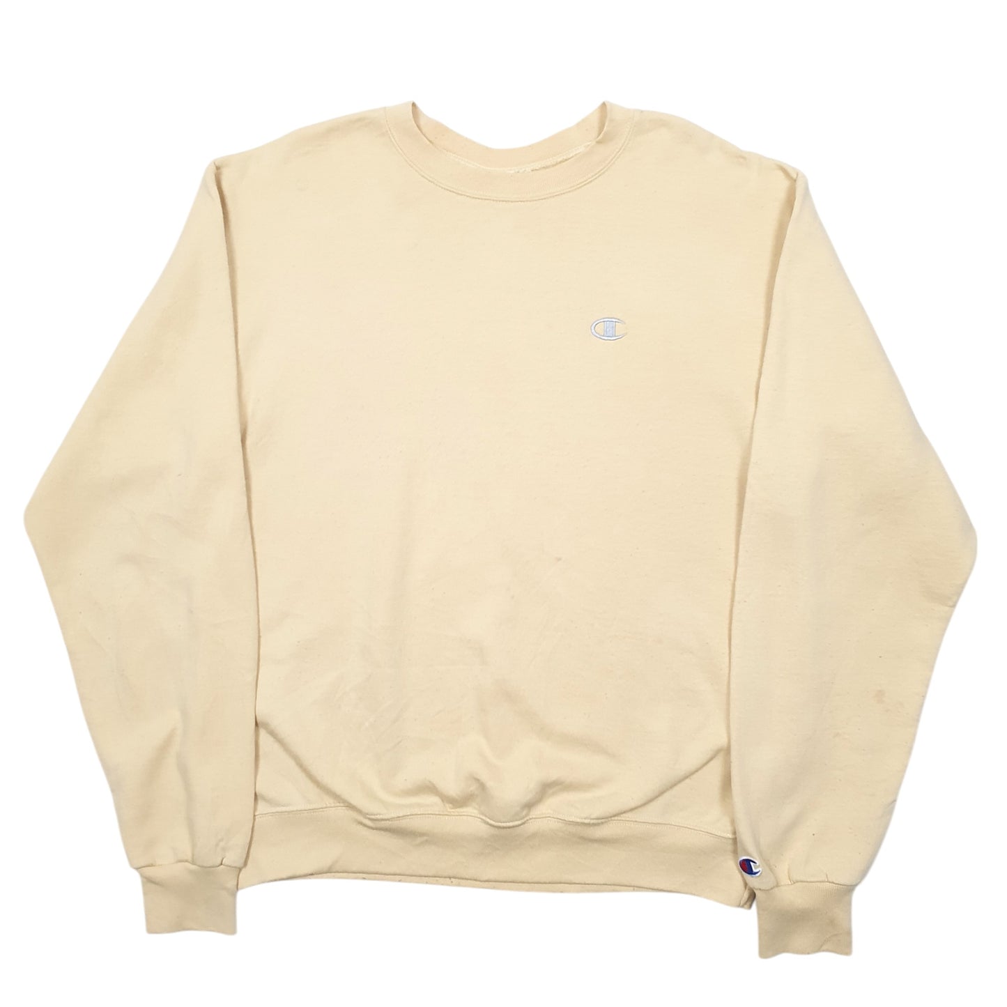 Mens Yellow Champion  Crewneck Jumper
