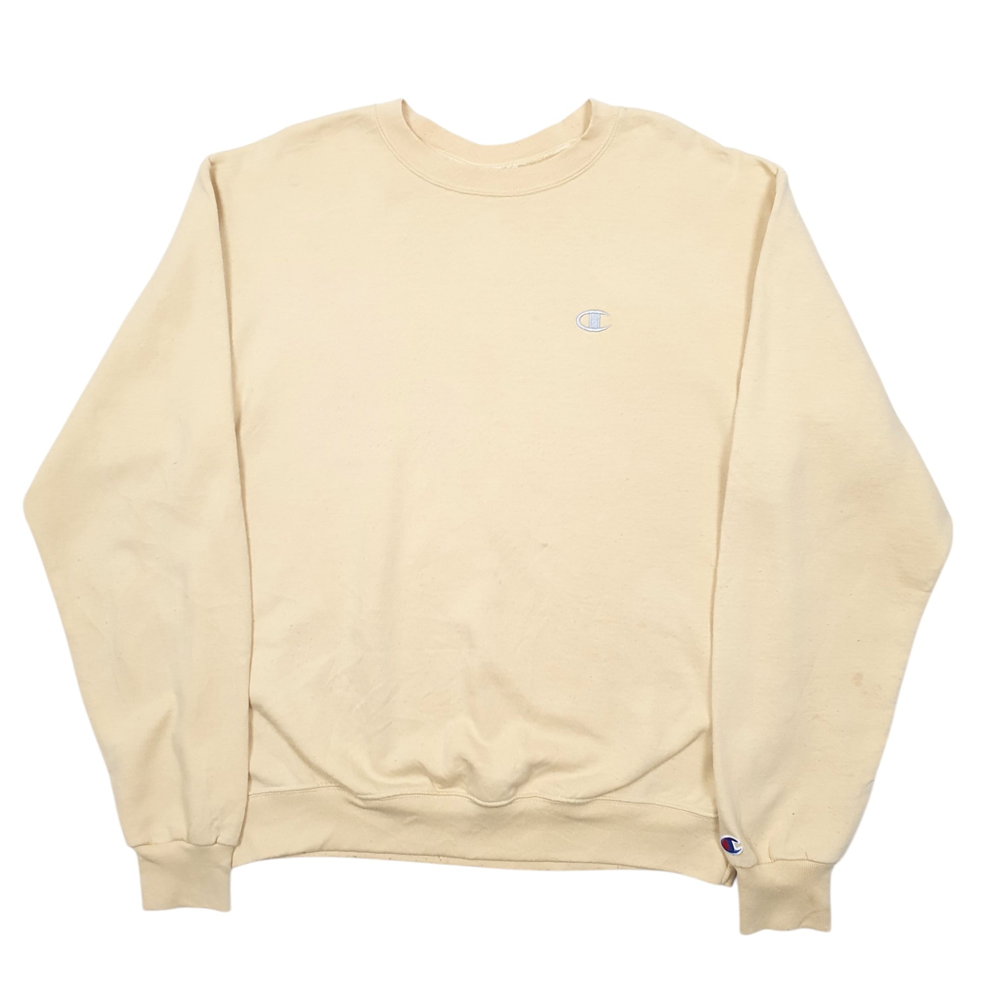 Mens Yellow Champion  Crewneck Jumper