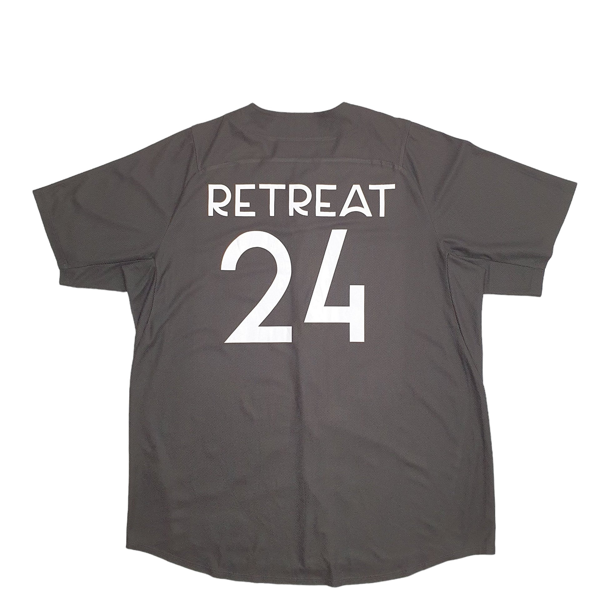 Mens Grey New Era Baseball Jersey Retreat Short Sleeve T Shirt