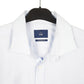 Mens Blue Moss London Tailored Long Sleeve Shirt