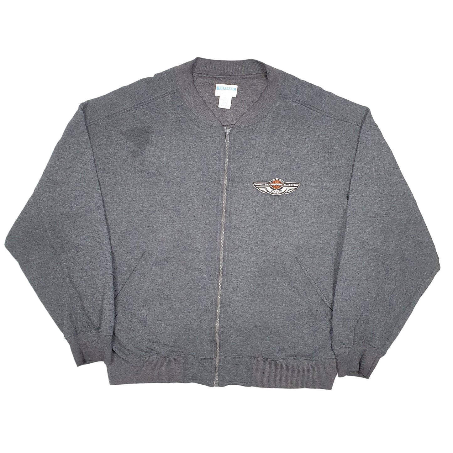 Mens Grey Cheetah Harley Davidson Motorcycles Biker Full Zip Jumper