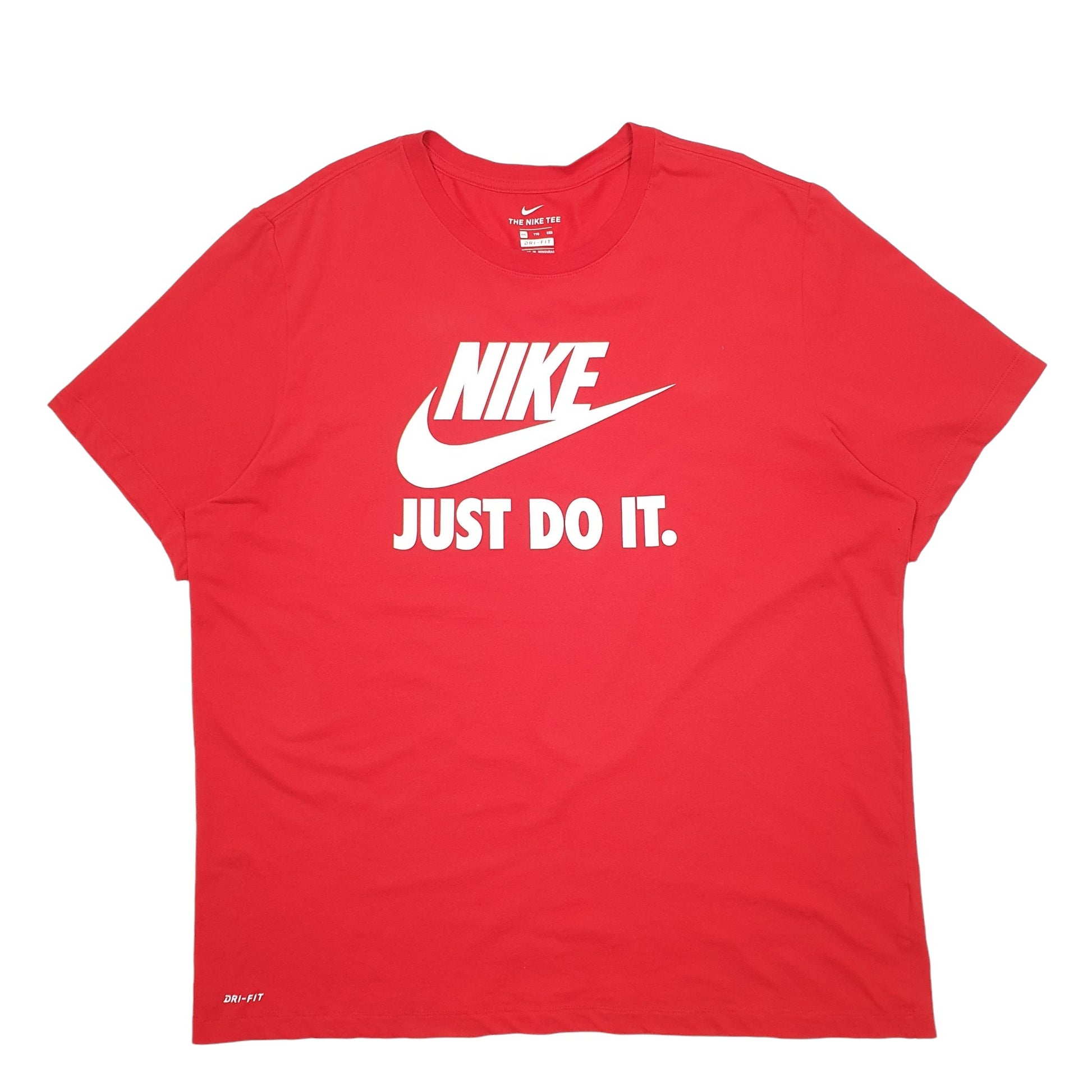 Mens Red Nike Spellout Short Sleeve T Shirt