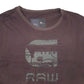 Mens Brown G Star Raw Short Sleeve T Shirt