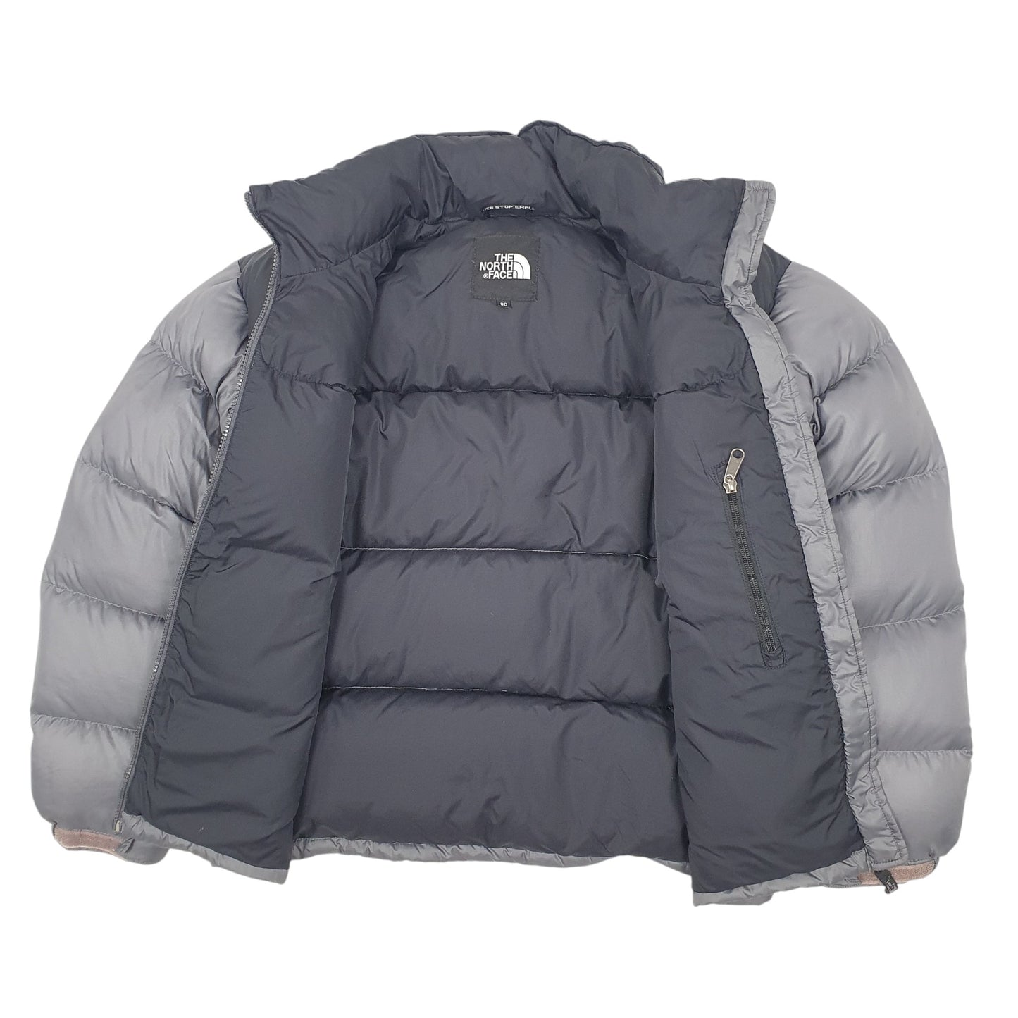 Mens Grey The North Face Nuptse 700  Coat