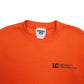 Mens Orange Lee University Construction Spellout Crewneck Jumper