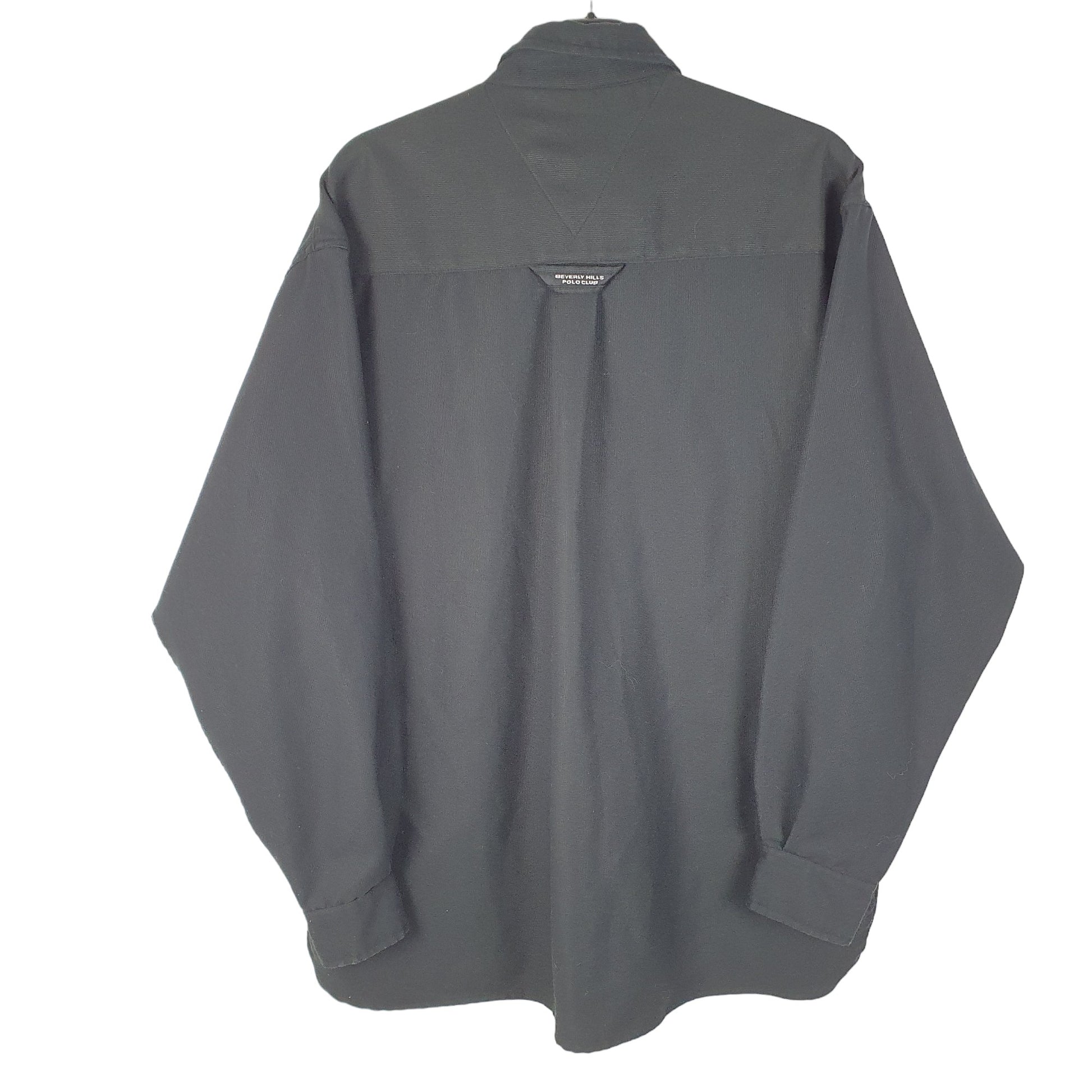 Mens Black Beverly Hills Polo Club  Long Sleeve Shirt