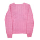 Mens Pink Tommy Hilfiger Cable Knitwear V Neck Jumper