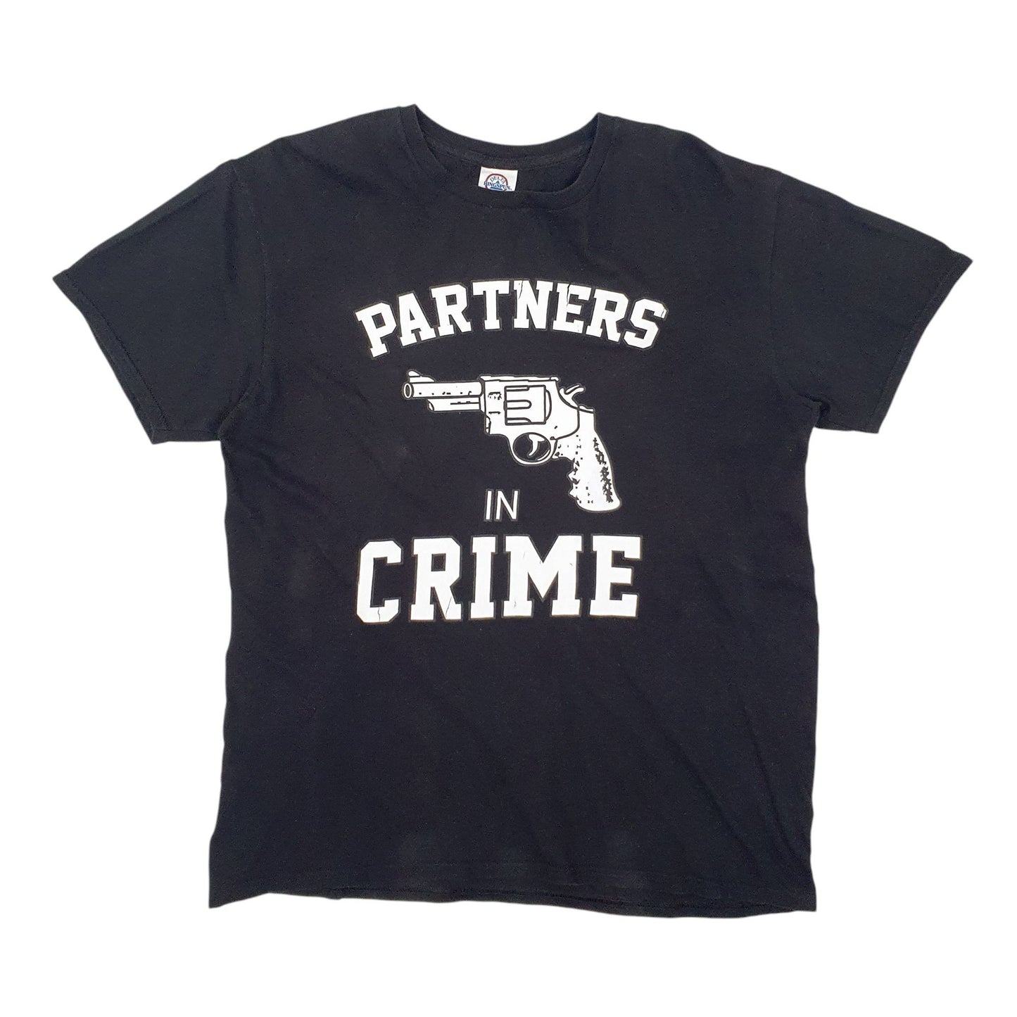 Mens Black Delta Apparel Graphic Short Sleeve T Shirt