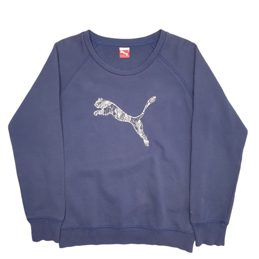 Womens Navy Puma  Crewneck Jumper