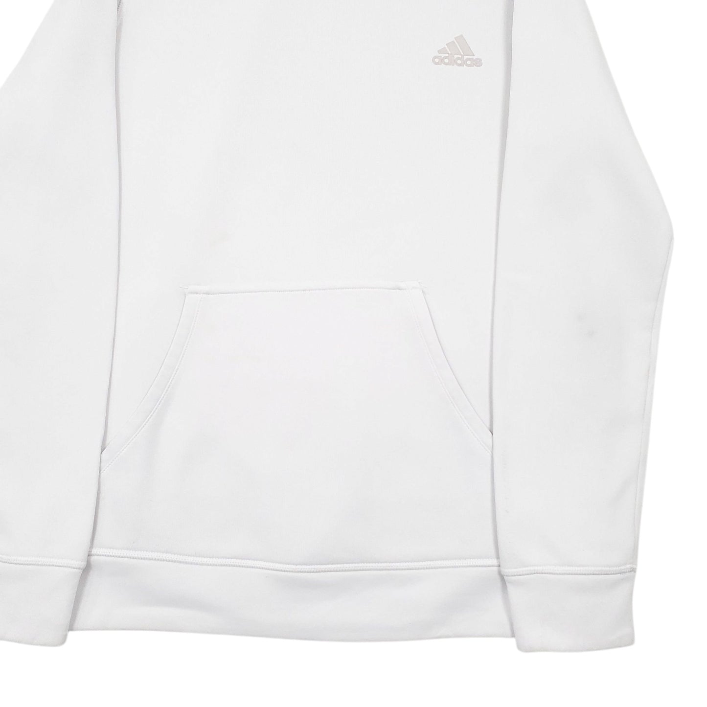 Womens White Adidas Climawarm Hoodie Jumper
