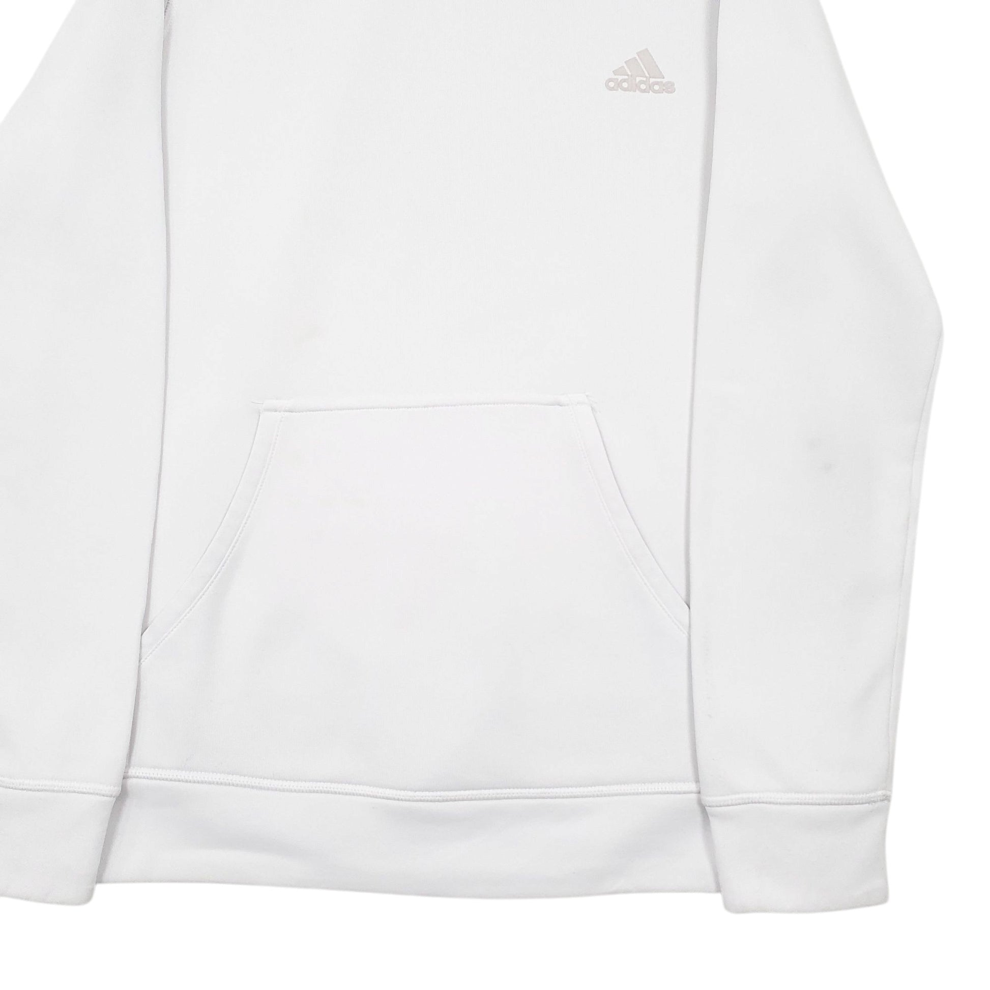Womens White Adidas Climawarm Hoodie Jumper