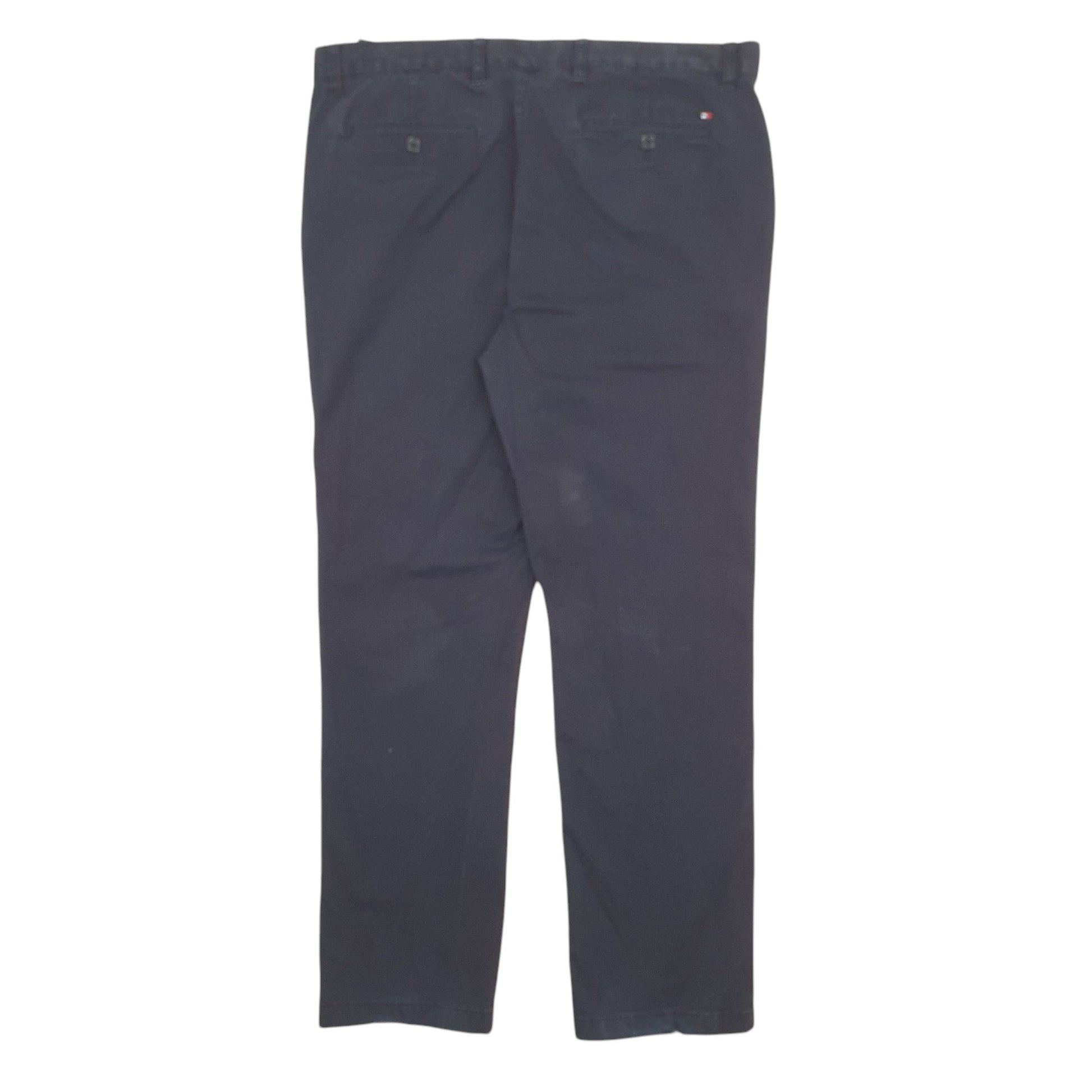 Mens Black Tommy Hilfiger Custom Fit Chino Trousers