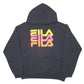 Mens Black Fila Spellout Hoodie Jumper