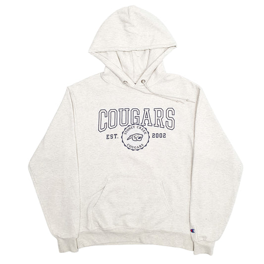 Mens Grey Champion Cougars Spellout Hoodie Jumper