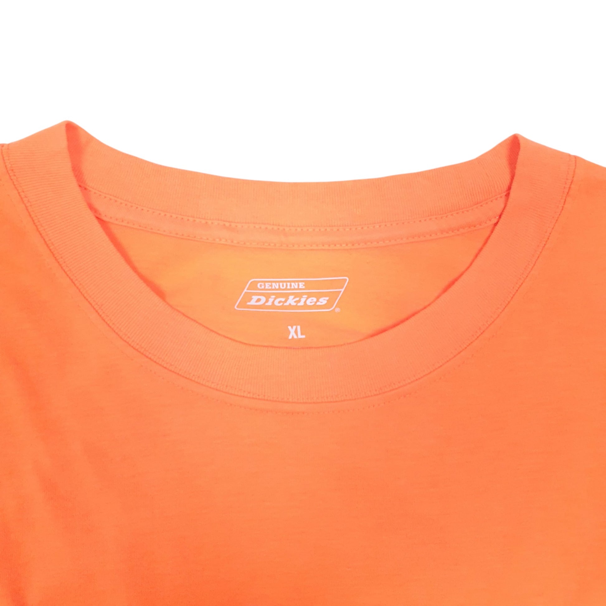 Mens Orange Dickies Pocket Workwear Cool & Dry Short Sleeve T Shirt