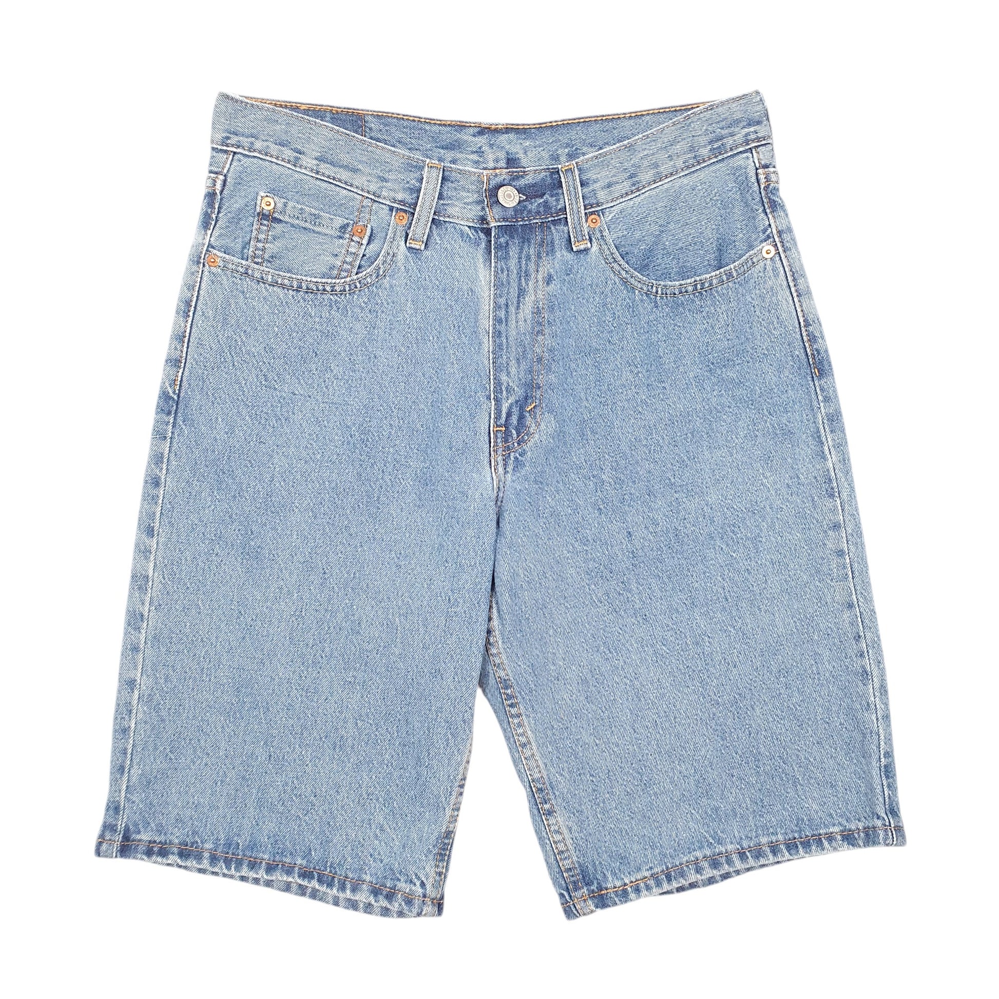 Mens Blue Levis Denim Jeans Jorts 469 Baggy Denim Shorts