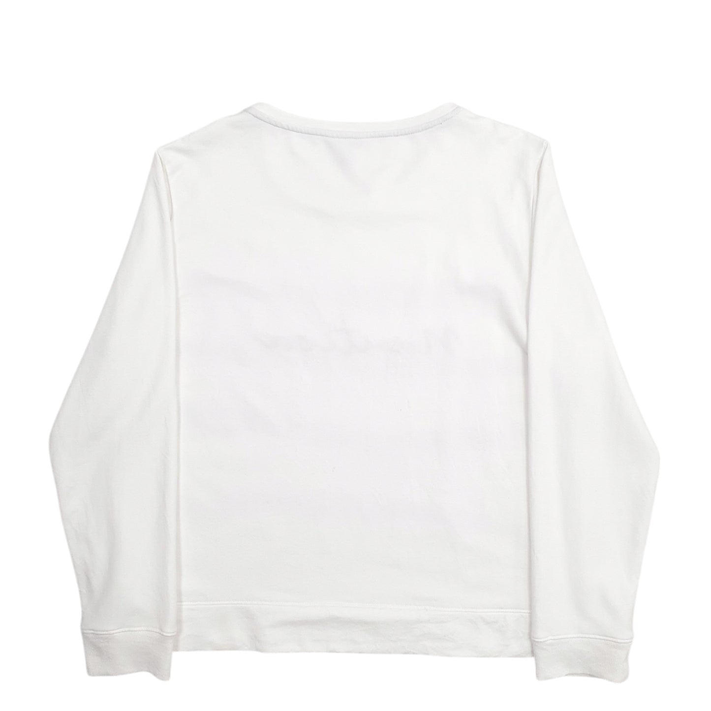 Womens White Nautica Spellout Crewneck Jumper