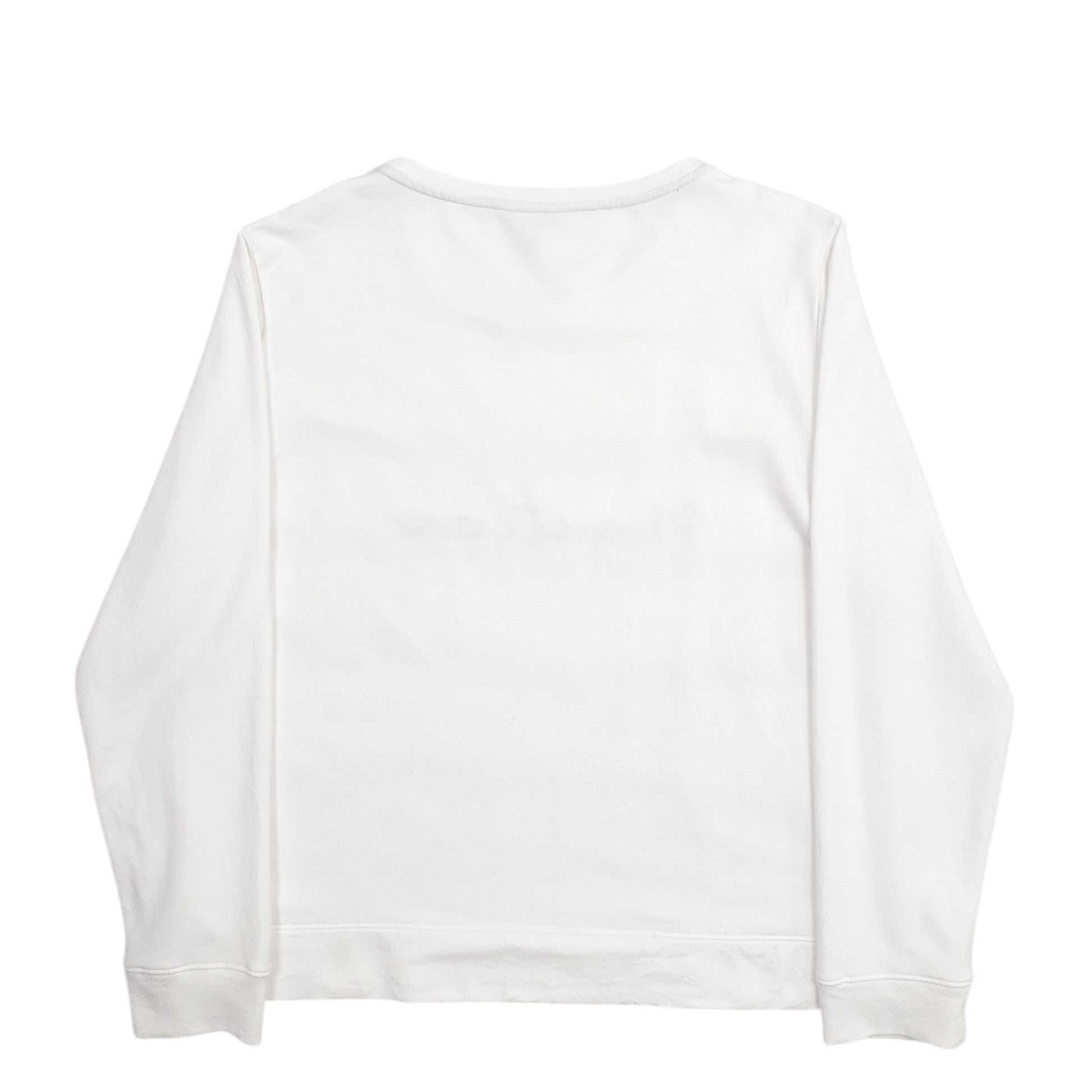 Womens White Nautica Spellout Crewneck Jumper