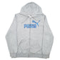 Mens Grey Puma Hoodie Full Zip Jumper