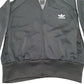 Womens Black Adidas Vintage Altered Track Top Classic Re Worked Crewneck Jumper