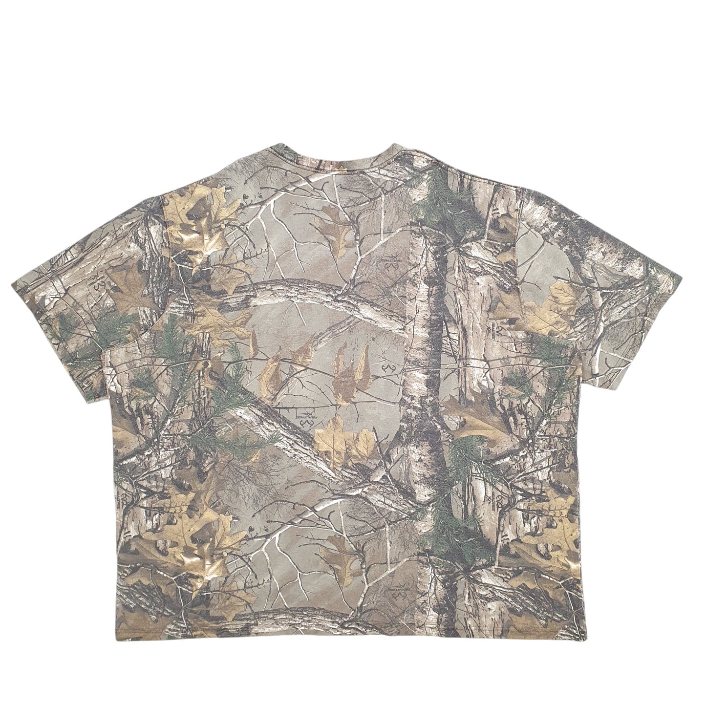Mens Green Carhartt Leaves Trees Camouflage Short Sleeve T Shirt