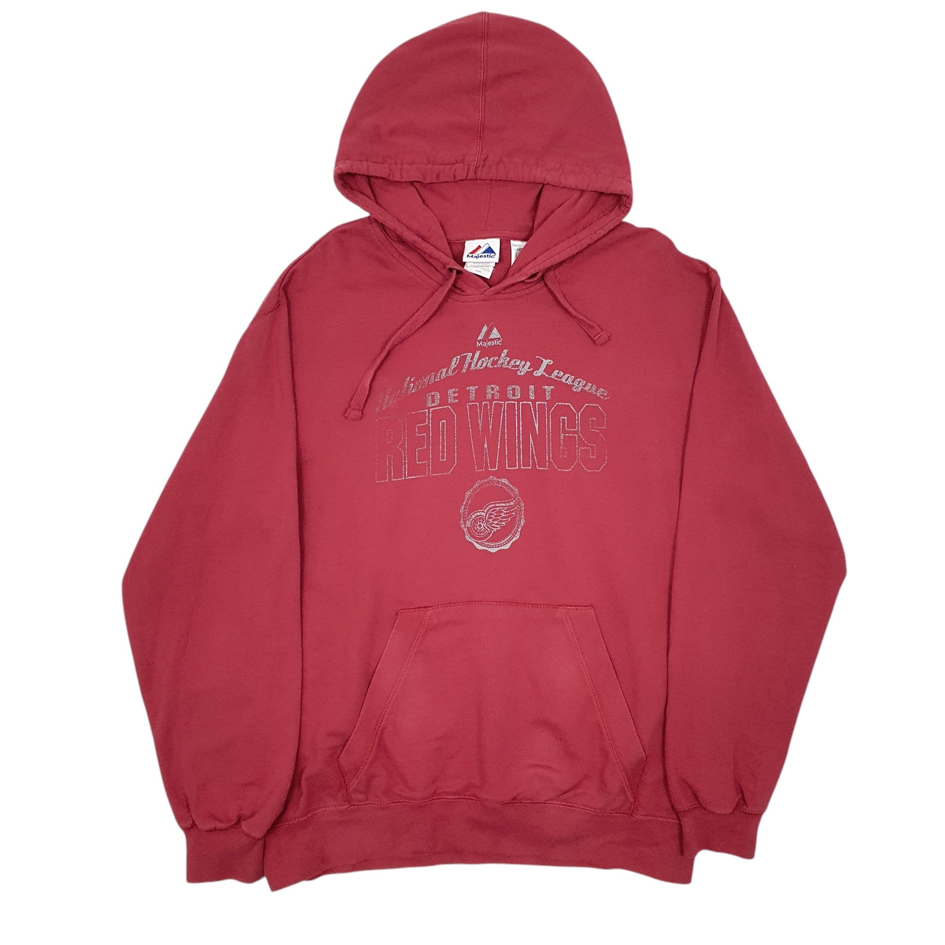 Mens Red Majestic NHL Detriot Red Wings Hoodie Jumper