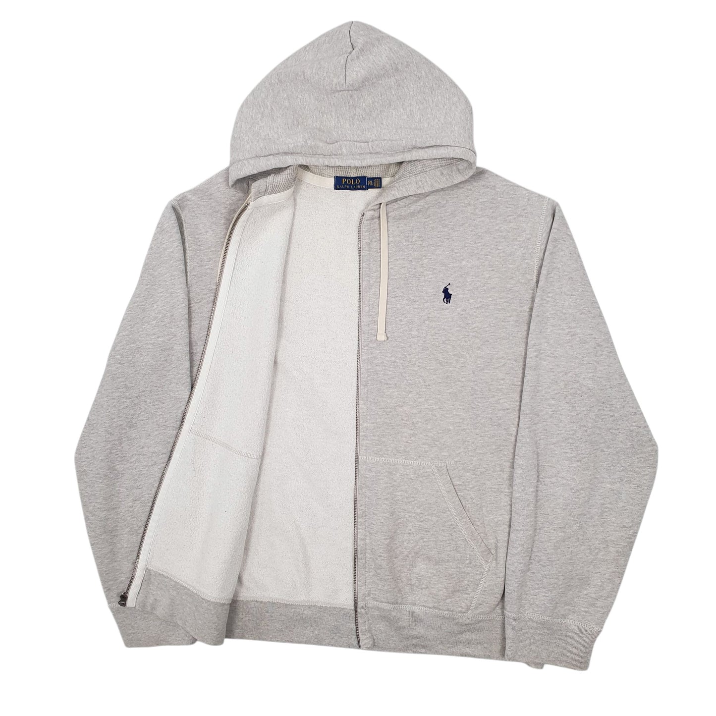 Mens Grey Polo Ralph Lauren Hoodie Full Zip Jumper